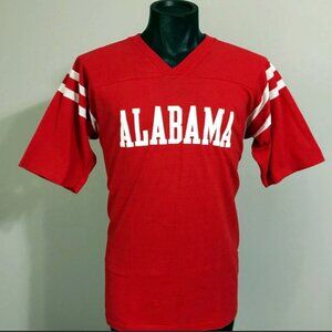 Vtg 80s Alabama Crimson Tide Jersey T-Shirt XL NOS H Wolf Football Single Stitct